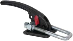 Pull-Action Latch Clamp: Horizontal, 7,500 lb, U-Hook, Flanged Base MPN:385