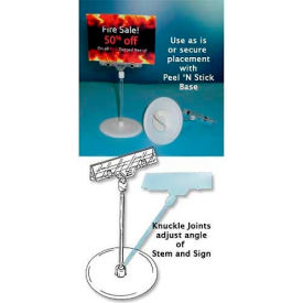 Roto Clip Signholder With Peel N Stick Base 3-1/8