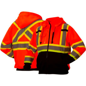 Pyramex® RCSZH33 Canadian Premium Long Sleeve Zipper Sweatshirt Class 3 3XL Hi-Vis Orange RCSZH3320X3