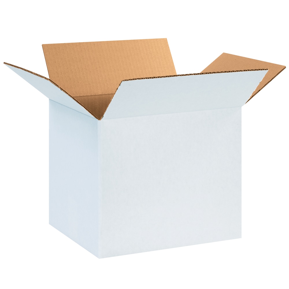 Partners Brand White Corrugated Boxes, 12in x 10in x 10in, Pack Of 25 MPN:121010W