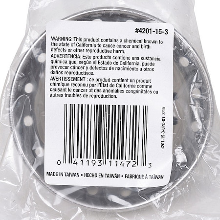 Strainer, Silver, Round, 3-3/4 in Dia MPN:4201-15-3