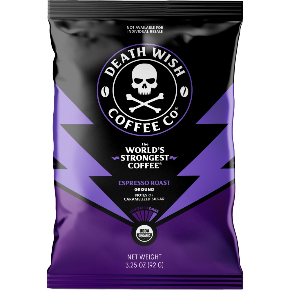 Example of GoVets Death Wish Coffee brand