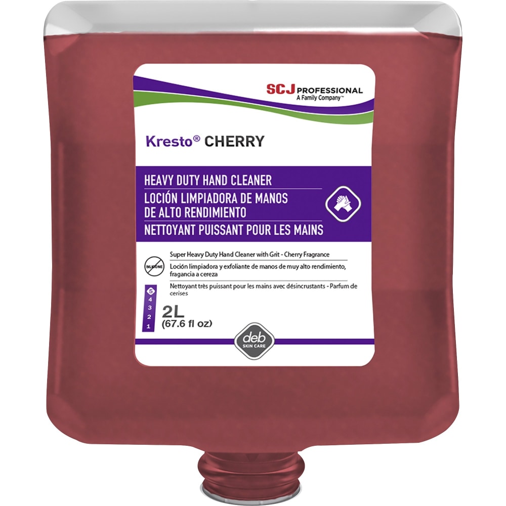 SC Johnson Kresto Cherry Hand Cleaner - Cherry Scent - 2.11 quart - Soil Remover, Oil Remover, Grease Remover, Carbon Remover, Odor Remover, Petroleum MPN:KCH2LT