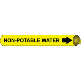 NMC™ Precoiled & Strap-On Pipe Marker Non Potable Water Fits 3/4