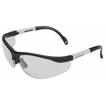 Decade Bio™ SS, Safety Glasses, Scratch-Resistant, Clear Lens, Black Frame MPN:70111