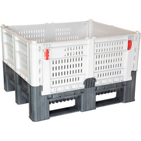Decade® Quick Assembly Vented Wall Folding Container 48