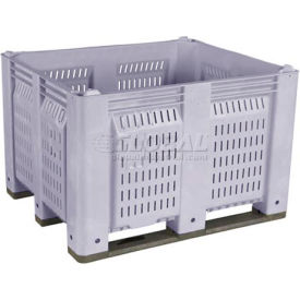 Decade® Vented Wall Pallet Container Long Side Runners 48