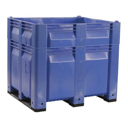 Bulk Container 39 cu ft Volume Cap., 48 in L, 40 in W, 46 in H, Plastic, Blue MPN:C0130H46-100