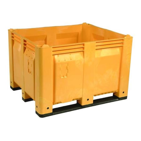 Bulk Container 25.4 cu ft Volume Cap., 48 in L, 40 in W, 31 in H, Plastic, Yellow MPN:M011000-101