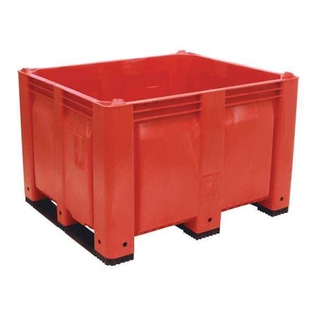 Bulk Container 25.4 cu ft Volume Cap., 48 in L, 40 in W, 31 in H, Plastic, Red MPN:M011000-108