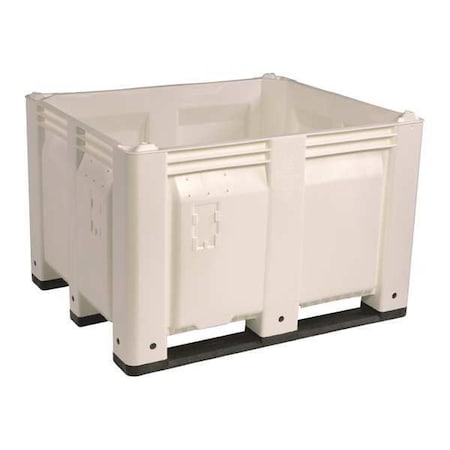 Bulk Container 25.4 cu ft Volume Cap., 48 in L, 40 in W, 31 in H, Plastic, White MPN:M011000-110