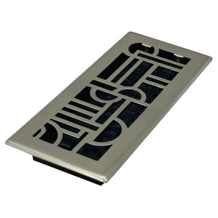 Floor Register 4 x 10, Plated Nickel, Plated Steel MPN:ADH410-NKL