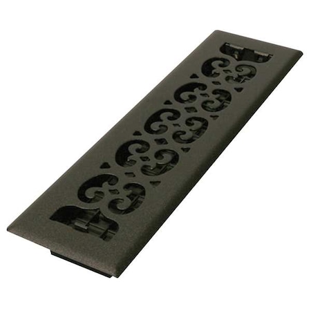 Floor Register 3.75 X 13.5, Textured Black, Cast Iron MPN:ST212