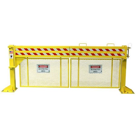 Safety Gate, Manual, Steel, 10 ft Gate W MPN:DG10-8-SG-LH