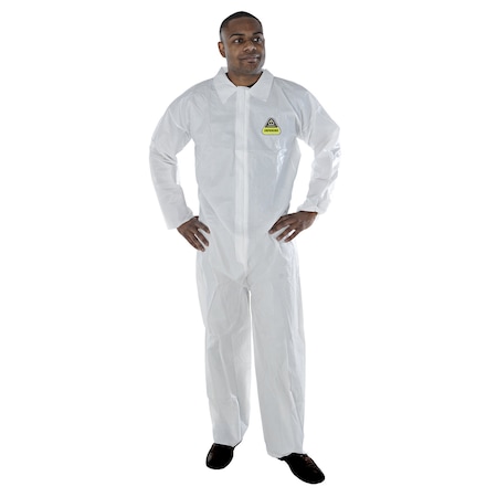 Disposable Coverall, White, PK25 MPN:CP3XL