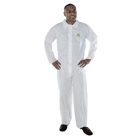 Coverall, White Microporous, PK25 MPN:MP100M
