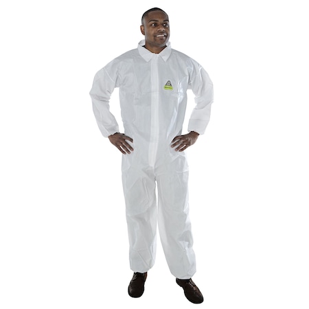 Coverall, White Microporous, PK25 MPN:MP200XL