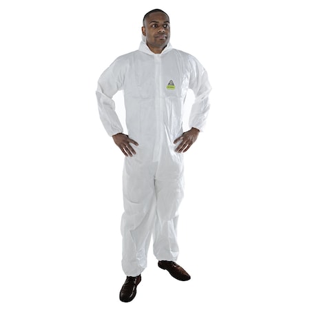 Coverall, Hood, Boots, White, PK25 MPN:MP3002XL