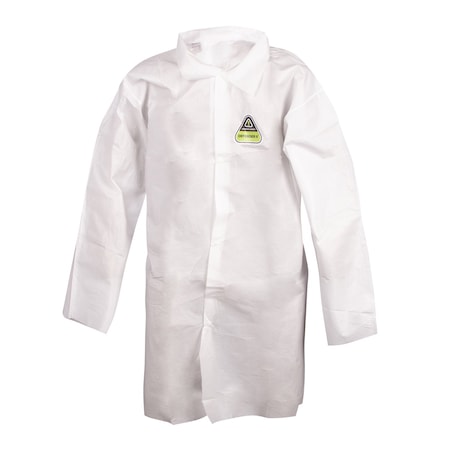 Disposable Lab Coat, Snap Closure, 30 PK MPN:MPLAB1002XL