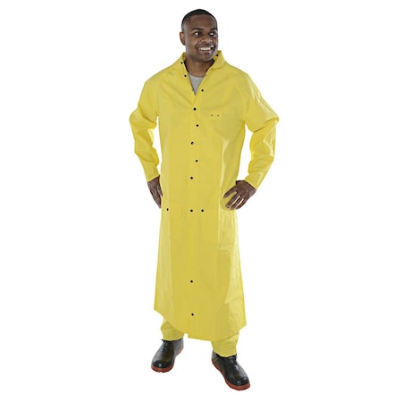 Rain Coat, 60 In, Yellow, 2 Pcs, Size M MPN:R8622FRCM