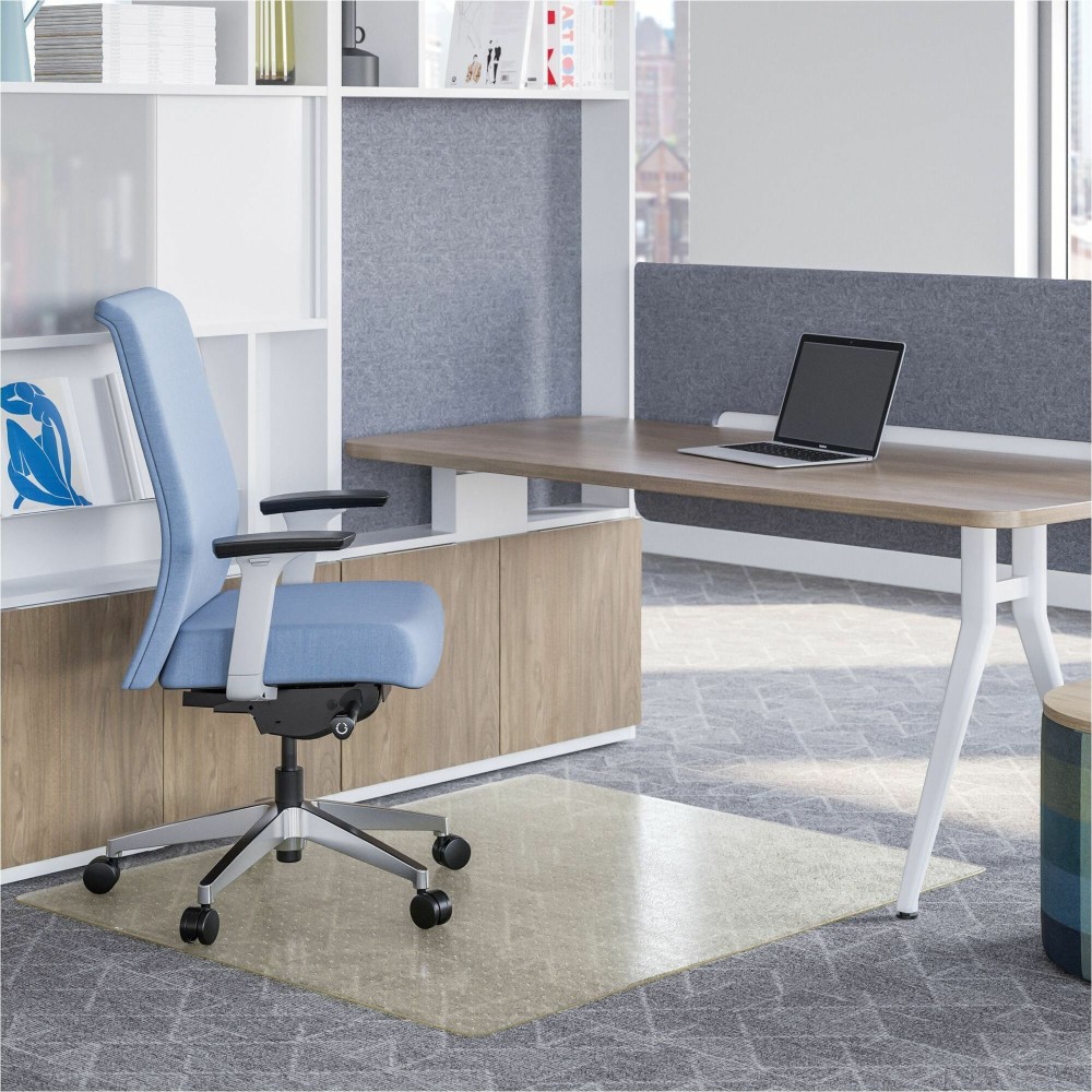 Deflecto OceanMat Chair Mat for Carpet - Low Pile, Commercial, Carpeted Floor, Chair - 60inx 46in Depth - CM1K442FOCB MPN:CM1K442FOCB