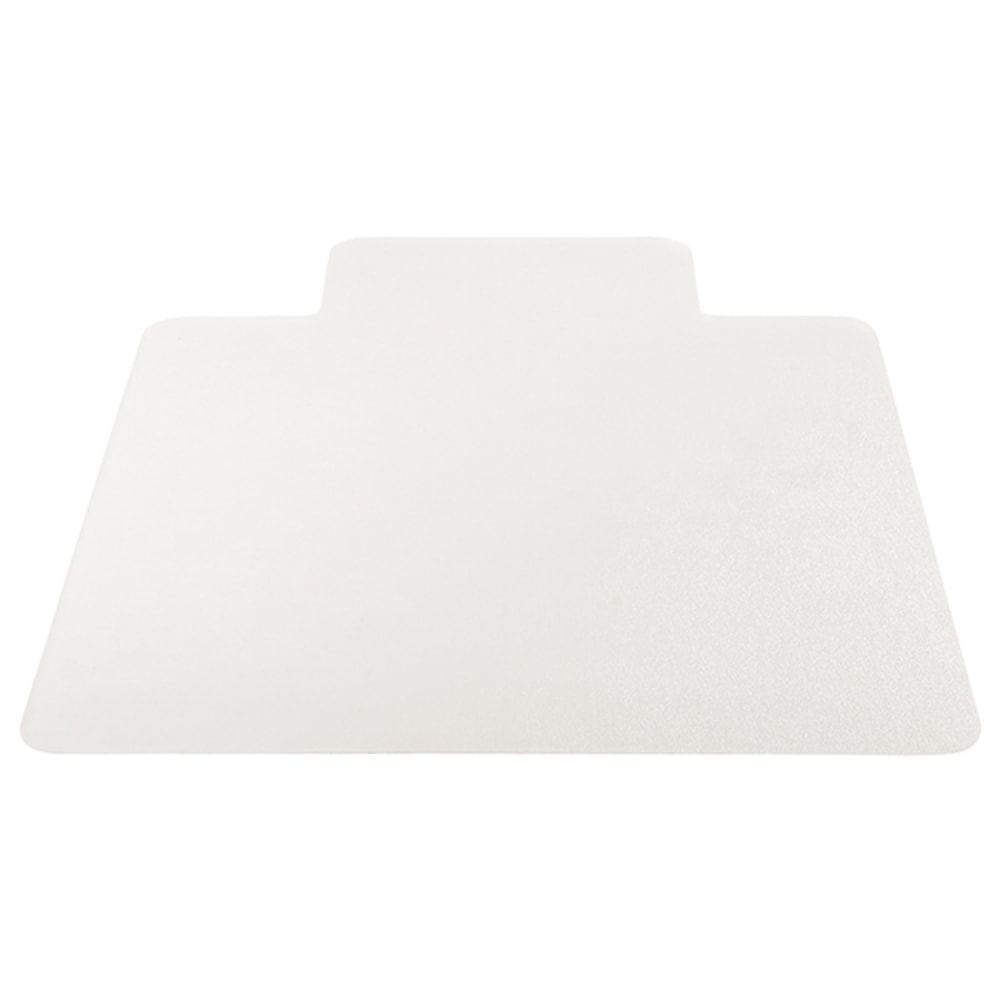 Deflecto SuperGrip Vinyl Chairmat For Hard Floor and Carpet up to 3/8in Thick, 53in x 45in Width, Lip Size 25in x 12in Width, Clear, 1 Chairmat MPN:CM23232SPRC