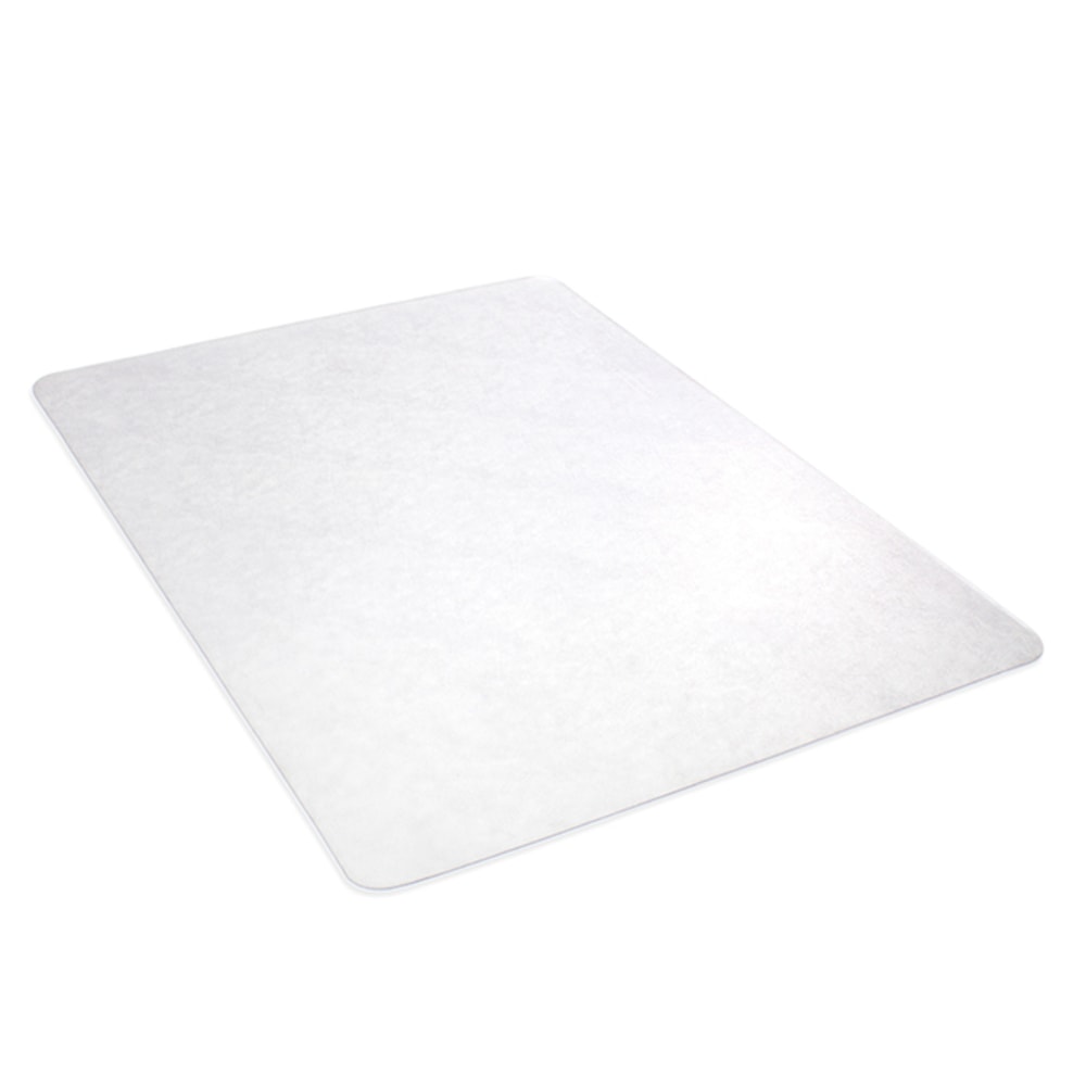 Deflecto SuperGrip Vinyl Chairmat For Hard Floor And Carpet Up To 3/8in Thick, No Lip, 53in x 45in, Clear MPN:CM23242SPRC