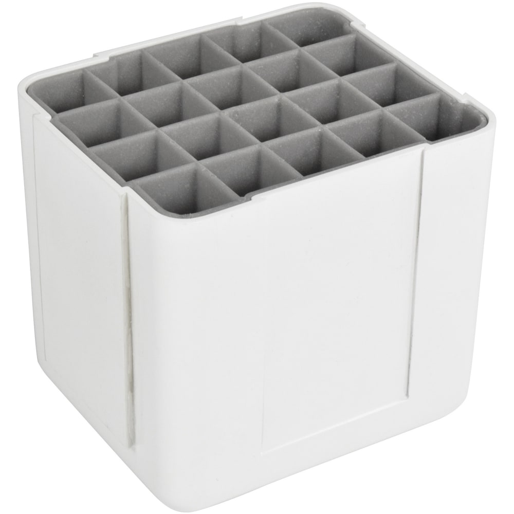 Deflecto Interlocking Marker Organizer - 4.30inx4.40inx 3.40in Depth - Desktop - Portable, Stackable - White - Acrylonitrile Butadiene Styrene (ABS) MPN:29123CR