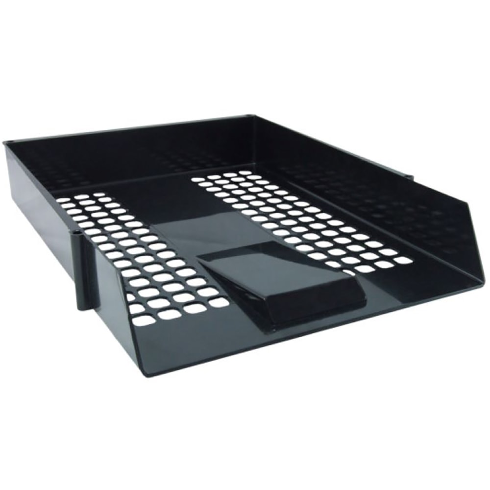 Deflecto Anti-Microbial Industrial Front-Load Desk Tray, 2-7/16inH x 10-7/8inW x 13-13/16inD, Black MPN:63905