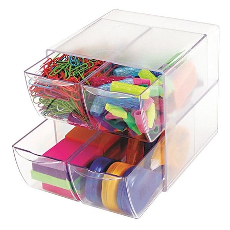 Desktop Organizer, Clear, Plastic MPN:DEF350301
