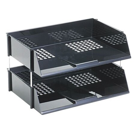 Stacker Set, Black, Plastic, 16 1/2 in W, 4 in L, 11 1/3 in H, 11.13