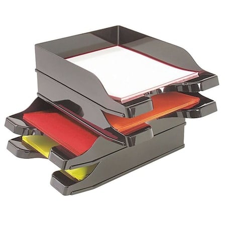 Stacker Set, Black, Polystyrene, 13 2/3 in W, 4 1/4 in L, 10 in H, 13.63