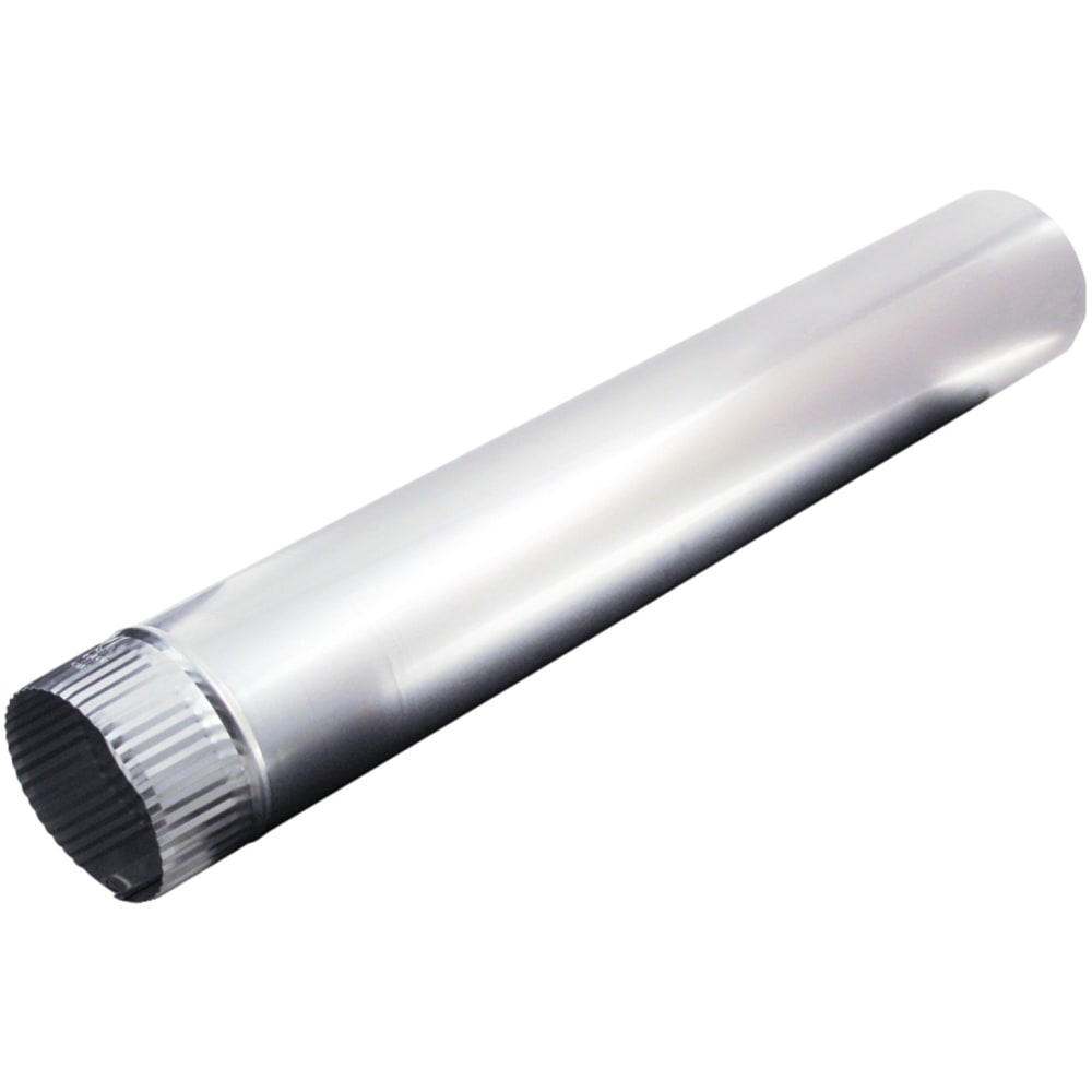 Deflecto 4in x 24in Rigid Aluminum Vent Pipe For Venting, Silver, LAM229 MPN:DP244