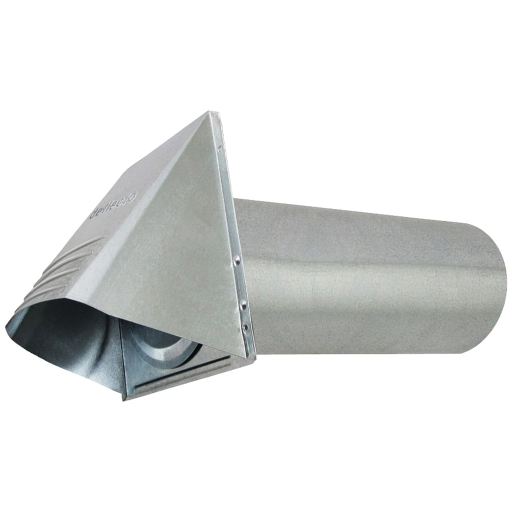 Deflecto 4in Wide-Mouth Galvanized Vent Hood, Silver, GVH4 MPN:GVH4