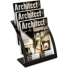 deflect-o DEF693704 Three-Tier Magazine Holder 11-1/4