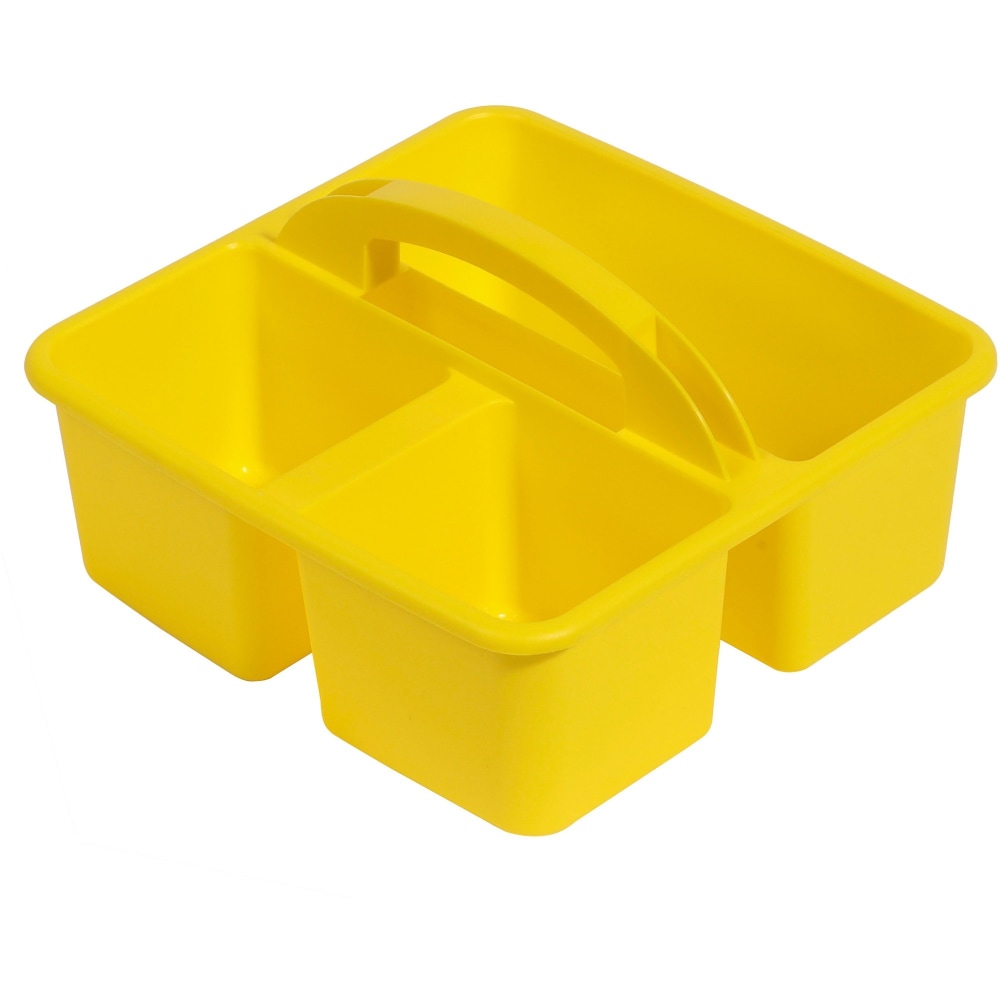 Deflecto Antimicrobial Kids Storage Caddy - 3 Compartment(s) - 5.34inx9.37inx 9.32inD, Yellow MPN:39505YEL