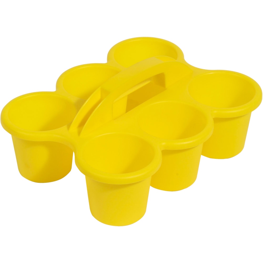 Deflecto Antimicrobial Kids 6 Cup Caddy - 6 Compartment(s) - 5.29inx12.07inx 9.55inD, Yellow MPN:39509YEL