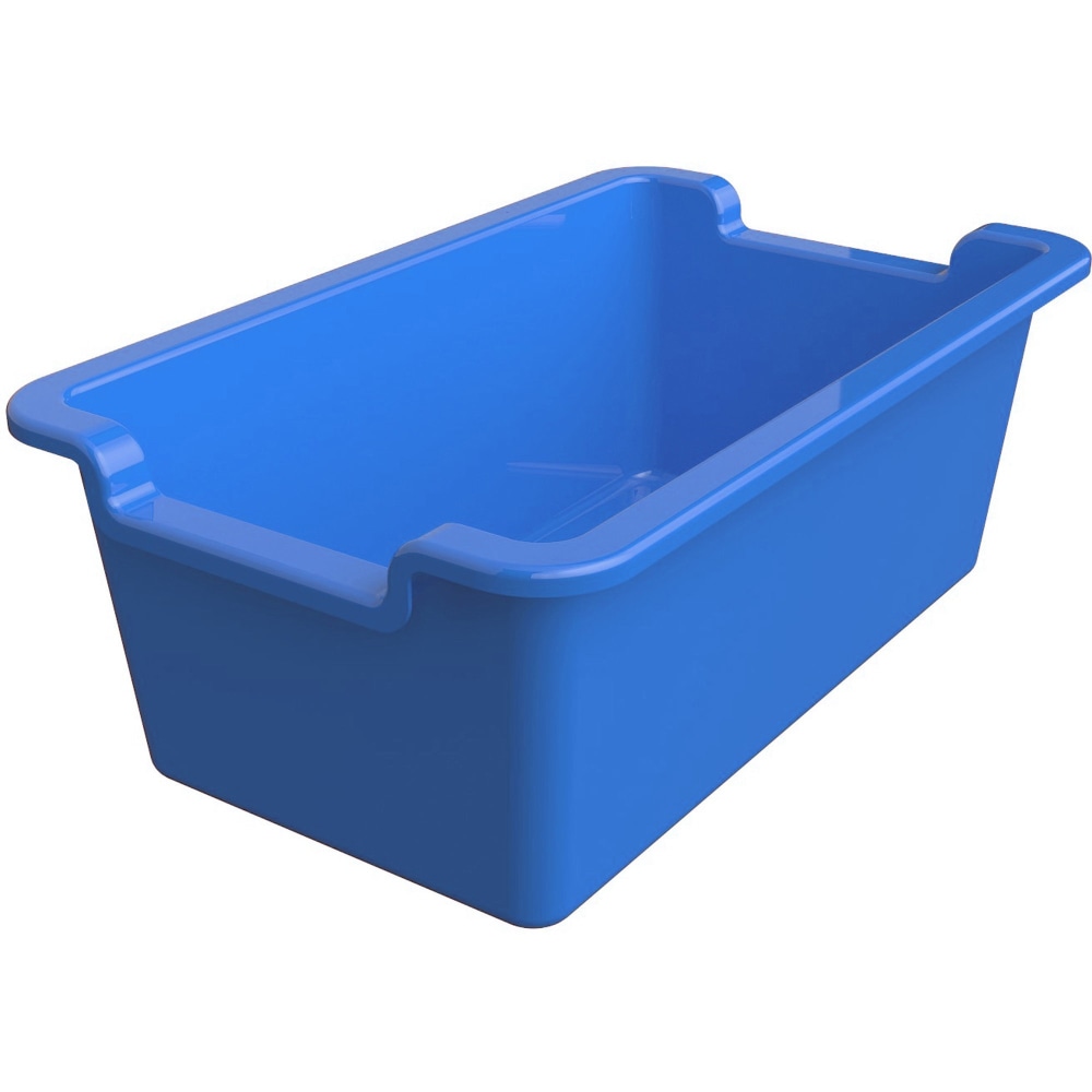 Deflecto Antimicrobial Rectangular Storage Bin - 5.06inx13.24inx 8.05in Depthle, Stackable MPN:39510BLU