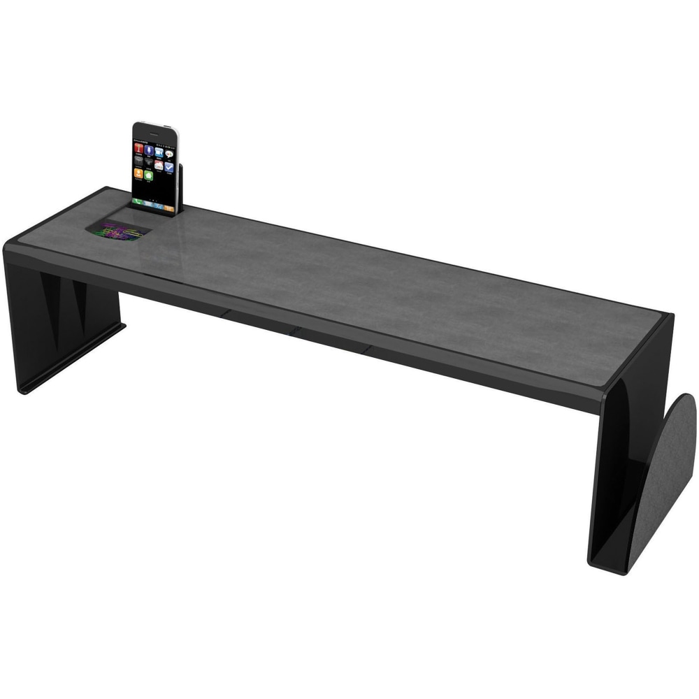 Deflecto Heavy-Duty Desk Shelf, 6 13/16inH x 25 5/8inW x 7inD, Black MPN:39404