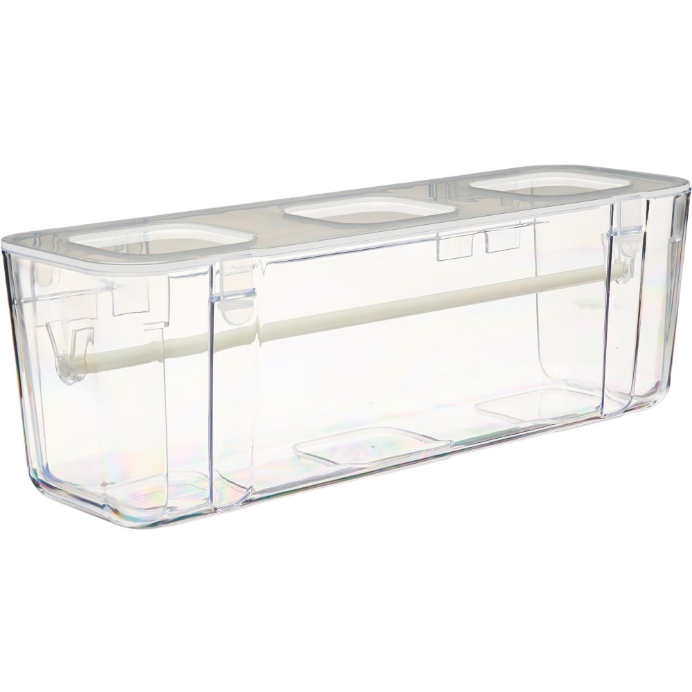 Deflecto Ribbon Dispenser - 4.40in x 13.30inx 4.20in Depth - Desktop - Lid, Portable, Stackable, Wall Mountable - Clear - Plastic, Polypropylene - 1 Each MPN:29321CR