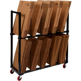 Dehnco 2 Tier Carton Rack w/ 8 Dividers 54-1/2