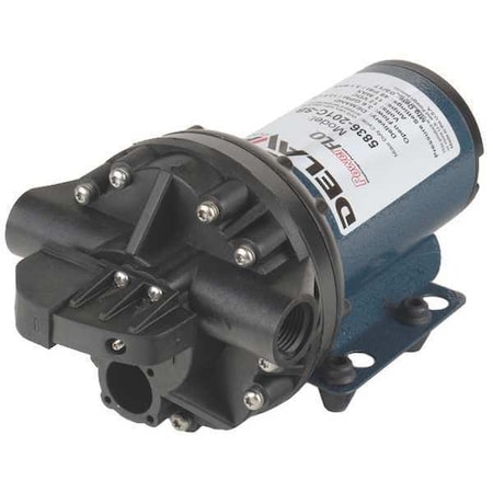 Diaphragm Pump, Polypropylene, Santoprene, 12VDC, 3.6 GPM 140 Degrees F MPN:5836-201C-SB