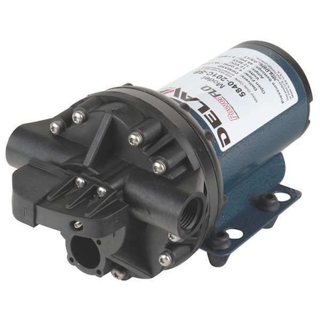 Diaphragm Pump, Polypropylene, Santoprene, 12VDC, 4.0 GPM MPN:5840-201C-SB
