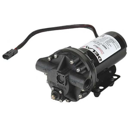 Diaphragm Pump, Polypropylene, Santoprene, 12VDC, 5.0 GPM 140 Degrees F MPN:5850-111E-SB-HS