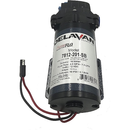 Diaphragm Pump, Polypropylene, Santoprene, 24VDC, 2.0 GPM 140 Degrees F MPN:7812-201-SB-HS-24