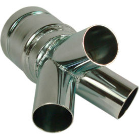 Delfin Vacuum To Hose Connecter 3 Way Branch Galvanized Steel SL.0133.0020