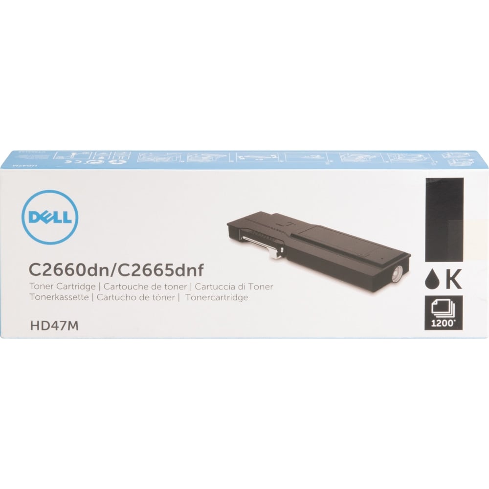 Dell Original Standard Yield Laser Toner Cartridge - Black - 1 Each - 1200 Pages MPN:HD47M