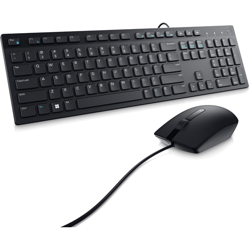 Dell Wired Keyboard and Mouse - KM300C - USB Keyboard - Black - USB Cable Mouse - Optical - 1000 dpi - DELLKM300CUS MPN:DELL-KM300C-US