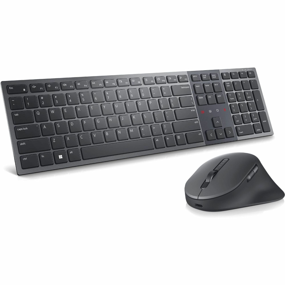 Dell Premier KM900 Keyboard and Mouse - USB Type A Scissors Wireless Bluetooth/RF 5.1 2.40 GHz Keyboard - KM900GRUS MPN:KM900-GR-US
