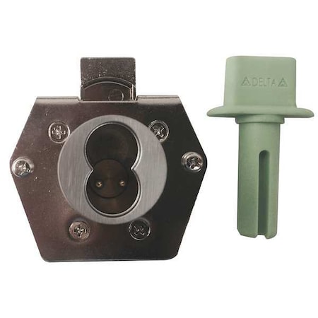 Interchangeable Core Drawer Dead Bolt, Brushed Chrome, 1-1/16 For Door Thickness, 0 Number of Keys MPN:G DI1125D500BCRV2